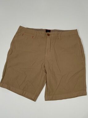 UNTUCKit Sz 36 Men’s Adler 9” Khaki Tan Pima Cotton Chino Shorts